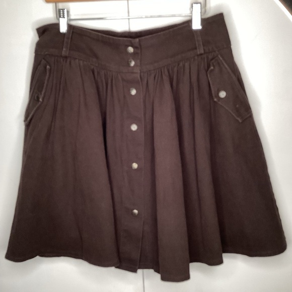 Body bag by Jude brown corduroy Snap Up Circle skirt. Lg - Picture 4 of 16